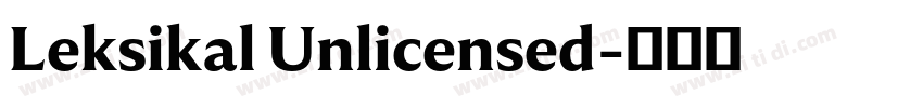 Leksikal Unlicensed字体转换